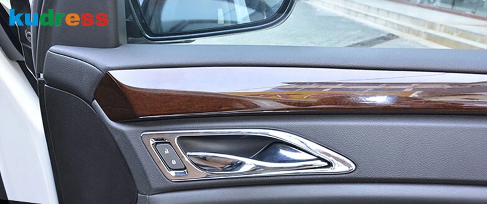 Для Cadillac SRX 2012 2013 Автомобильный хромированный нержавеющий стильный интерьер внутренняя боковая дверная ручка отделка чаши авто аксессуары