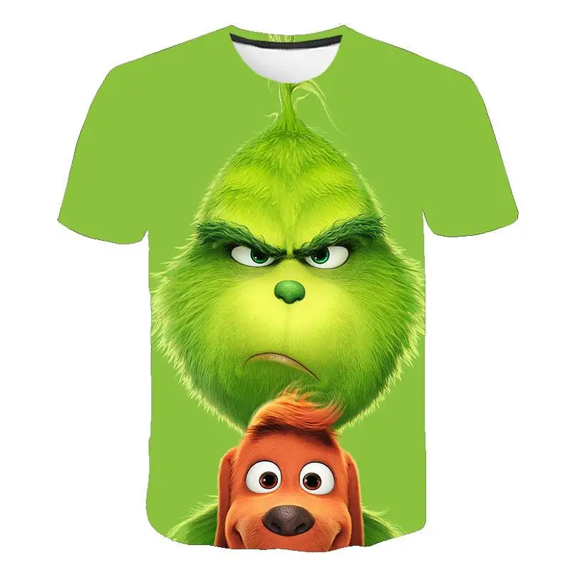 

Summer new men's short-sleeved T-shirt fashion 3D printing polyester large size cute cartoon children's shirt