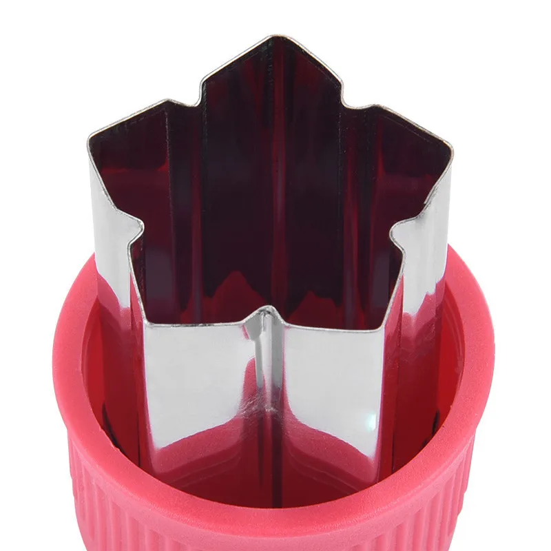 1/2Pcs Stainless Steel Cutters Kitchen Gadgets Cook Tools Fruit Cutting Die Plastic Handle Star Heart Shape Vegetables Cutter