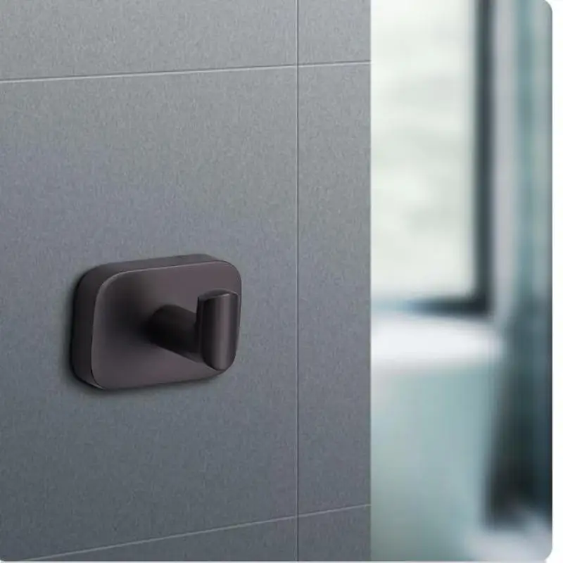 

All Copper Bathroom Living Room Single Hook Toilet Double Wall Hanging Clothes Sundries Towel Bath Door Gun Gray Coat
