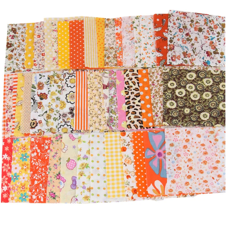 

50Pcs 10cmx10cm Cotton Fabric Cotton Printed Patchwork Cloth DIY Handmade Sewing Quilting Fat Quarters Material For Baby Child