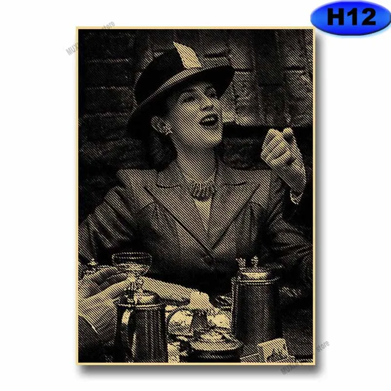 Постеры из крафт-бумаги в стиле ретро постеры с классическими персонажами