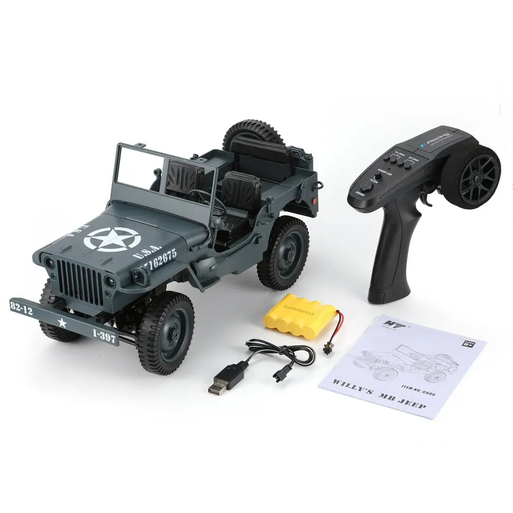 C606 1:10 RC Автомобиль 2,4G 4WD трансформер пульт дистанционного управления свет джип четырехколесный привод внедорожный военный альпинистский автомобиль Детский подарок - Цвет: Blue