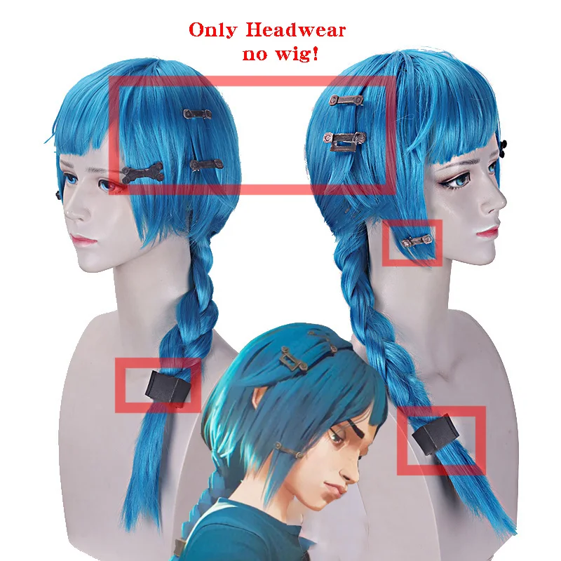 

Game LOL Arcane Jinx Cosplay Headwear Jinx Cosplay Accessories Hair Pins