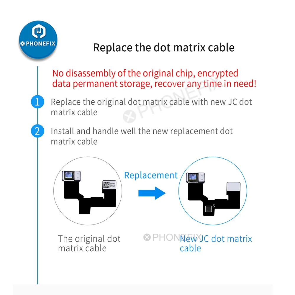 JC точечная матрица обнаружения JCID Pro1000S матричный гибкий кабель для iPhone X-11