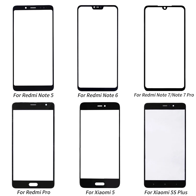 Для Xiaomi MI 5 5splus Redmi Pro Note 6 Note7 Note7Pro переднее Внешнее Стекло Крышка объектива запасные части|Сенсорные панели