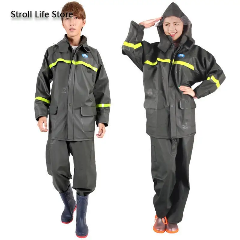 Мужской дождевик для взрослых в байкерском стиле утолщенный раздельный мужской