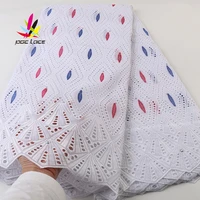 white cotton dry lace african nigerian fabric latest swiss asoebi white yellow 2021 new design