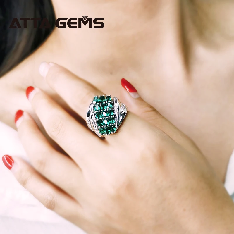 Кольцо унисекс из серебра с изумрудом 3 карата|ring oval|ring ringring sterling |