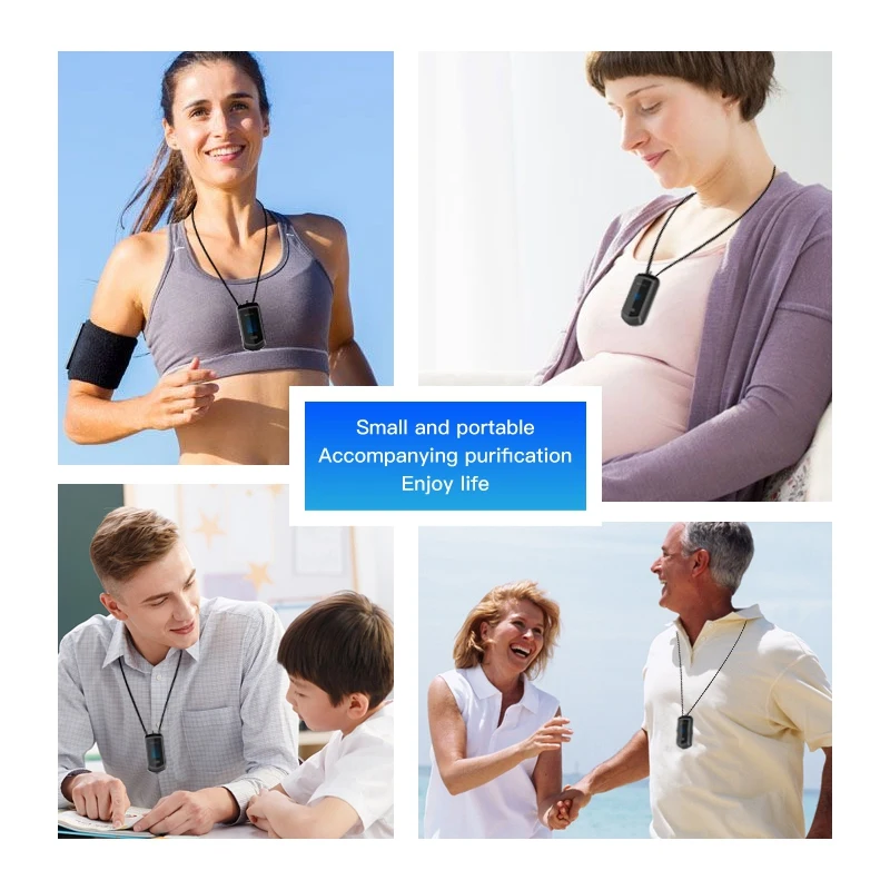 

Hanging Neck Air Purifier Personal Wearable Mini Portable Car Oxygen Bar Negative Ion Generator Air Purifier