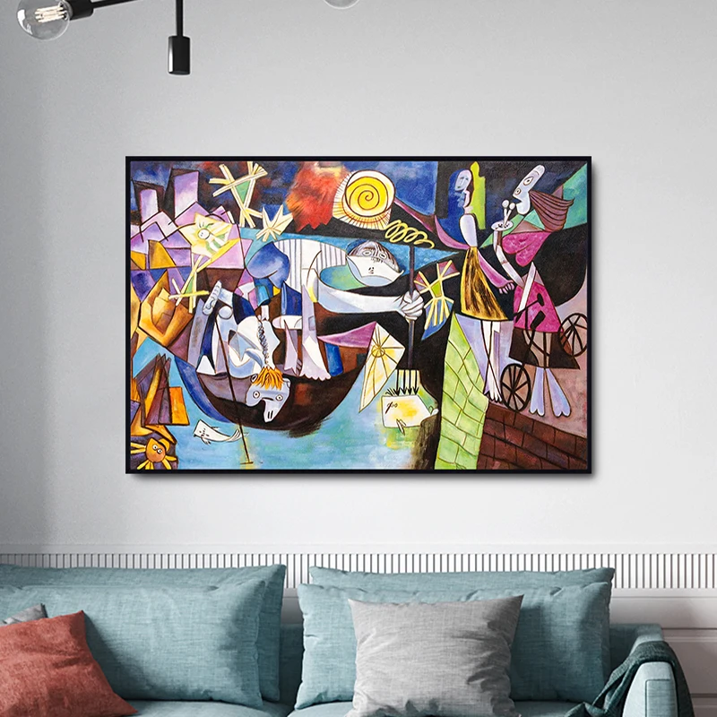 

Picasso Famous Abstract Canvas Oil Painting Poster and Prints Modern Home Decor Wall Art Nordic Living Room Decoration Picture