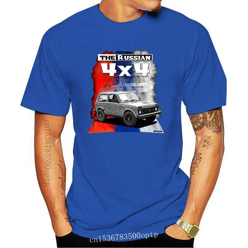 

Новинка 2020, мужские футболки, яркая футболка, Лада Нива 4X4, для внедорожника, Allrad, Русско-русский, Oldtimer, 100% хлопок, брендовые Новые футболки