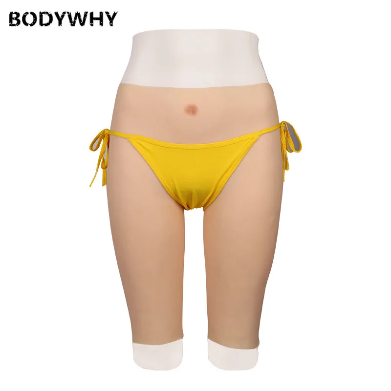 

Fake Vaginal Hip Pants Transgender Five Point Jumpsuit Body Shaping Underwear Silicone Female Men Bodysuit Sexy Latex Underwear