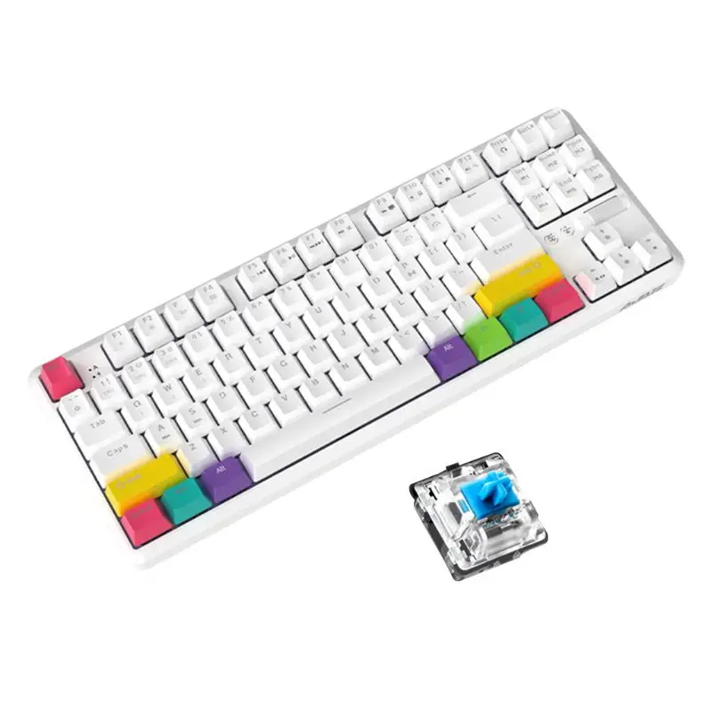 Беспроводная Механическая Bluetooth клавиатура 87 клавиш для Ajazz K870T с RGB подсветкой