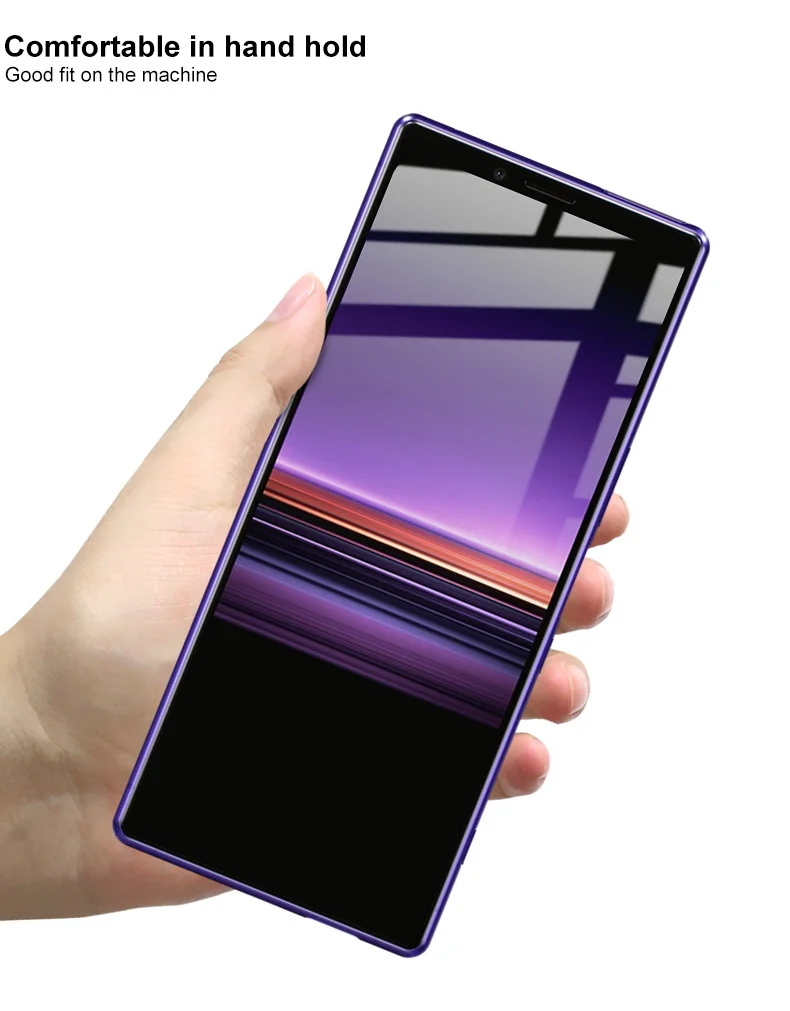 

Imak Pro+ Sensitive Touch Full Coverage Glass for Sony Xperia 1 Xperia 5 Tempered Glass by Full AB Glue Adsorb