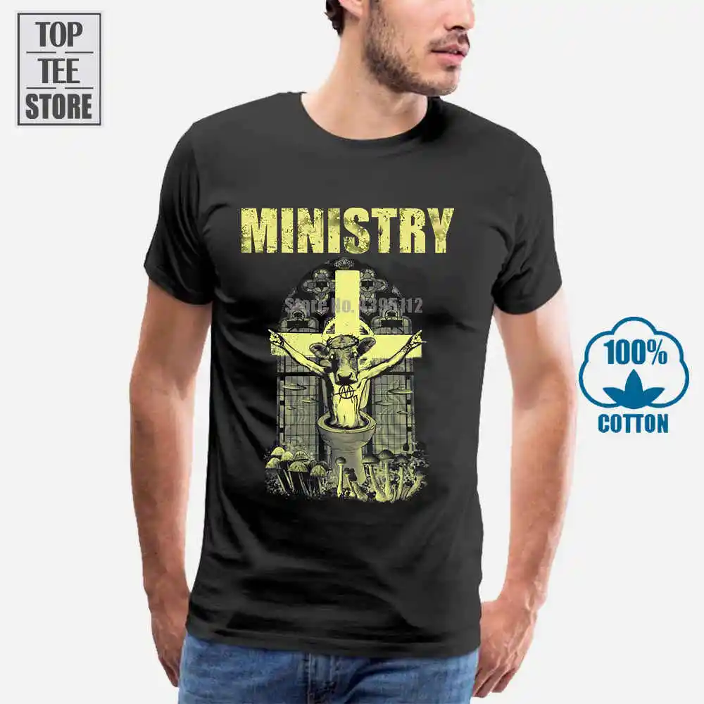 Футболка с надписью Ministry Holy Cow размеры S M L Xl 2Xl новинка официальный | Мужская