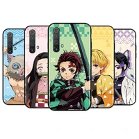 japan anime demon slayer for oppo realme narzo 30 20 8 8i 7 6 5 3 2 pro global 5g soft tpu silicone black phone case cover