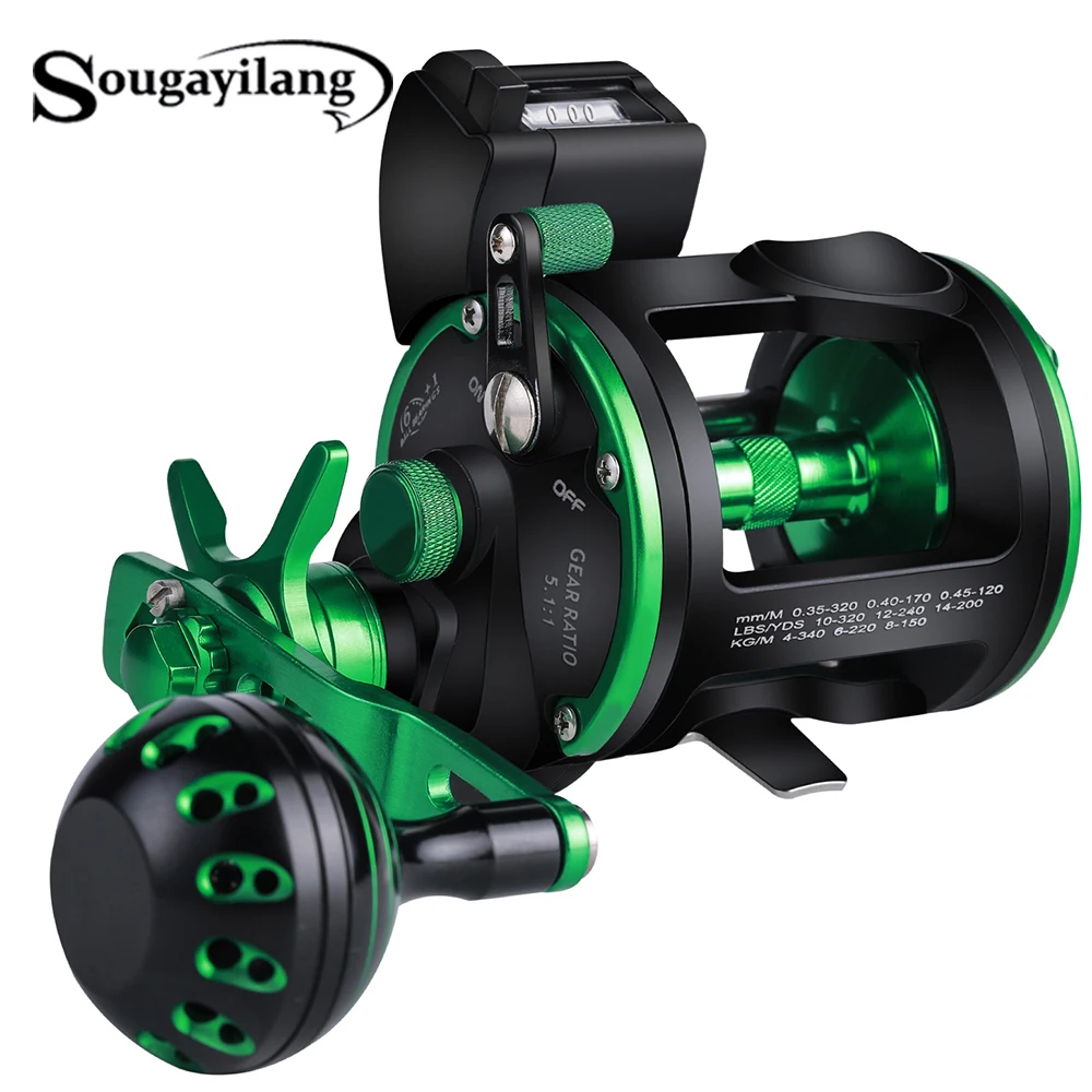 Sougayilang Троллинговые Рыболовные катушки для морской воды 6 + 1BB 5 1: 1 полностью
