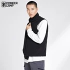 Жилетка мужская для пионерского лагеря, Повседневная Уличная одежда без рукавов, много карманов, черная куртка, XJK023055, осень-весна