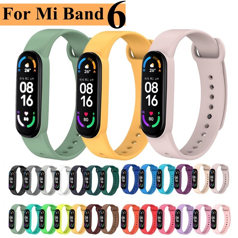 Ремешок 100% подходит только для Xiaomi Mi Band 6 сменный Браслет miband новый силиконовый