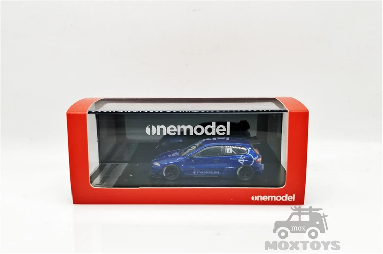 

One Model 1:64 Honda EG6 Rocket Bunny Blue Diecast Model Car