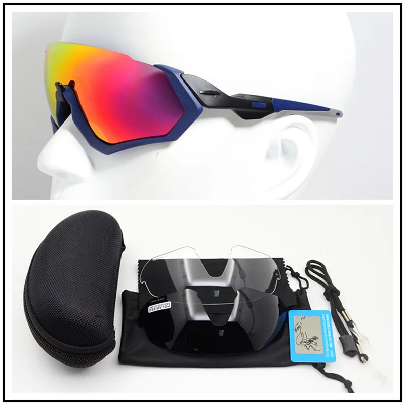 Polarized 3 Lens Поляризованные очки с 3 линзами для мужчин и женщин, спортивные очки для велоспорта, Mtb, для гонок, шоссейных велосипедов, солнцезащитные очки для велосипедистов, велосипедные очки, очки для бега, верховой езды - Цвет: Polarized 3 Lens