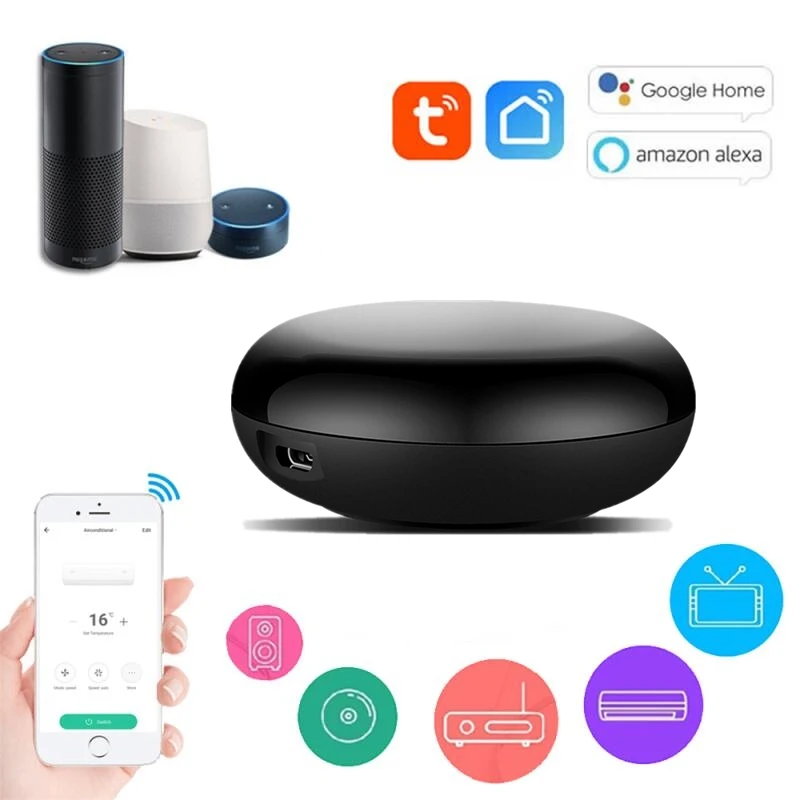 Control Smart Universal For Tv Air Conditioner Remote Control Work With Alexa Google Home Alice