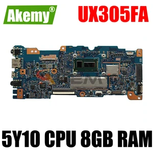 ux305fa with 5y10 cpu 8gb ram mainboard rev 2 0 for asus ux305 ux305f ux305fa laptop motherboard 100 tested free shipping free global shipping