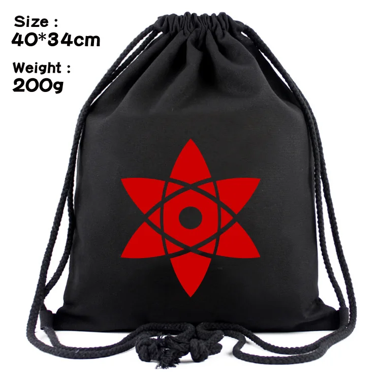 Anime Narutoo Bag Drawstring printing Canvas Bags For boys girls Backpacks School Travel Gift | Багаж и сумки