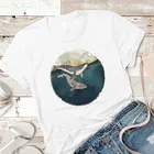 Картина c изображением Кита Ван Гога, модная женская футболка, летняя повседневная футболка с принтом, Женская Футболка Harajuku, графическая одежда, футболка с коротким рукавом
