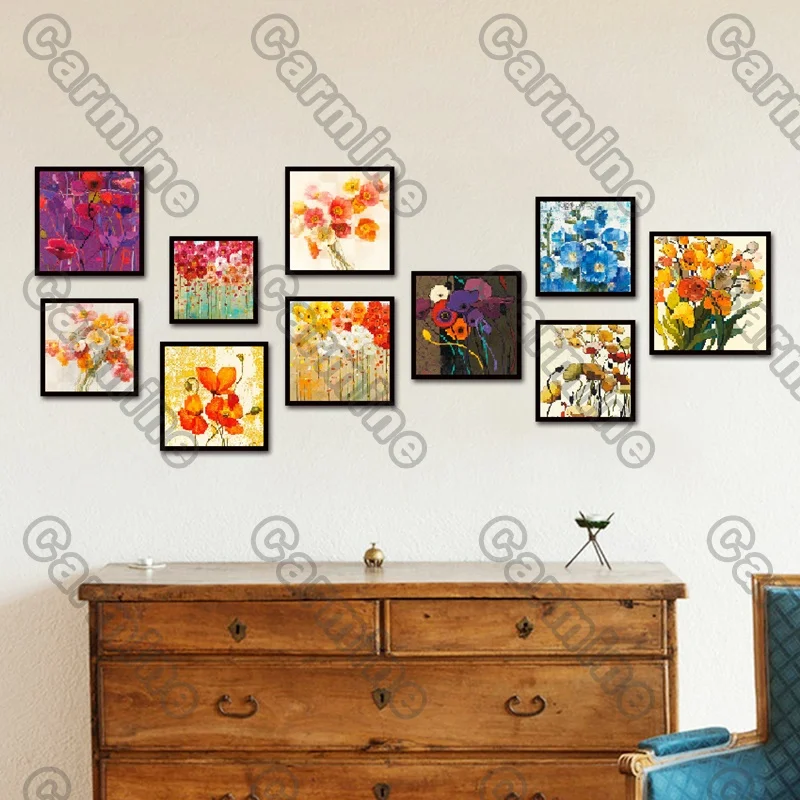 

Posters Lotus Blue Flower Plant Canvas Painting and Prints Wall Art Decoration for Living Room and Bedroom Frameless Style