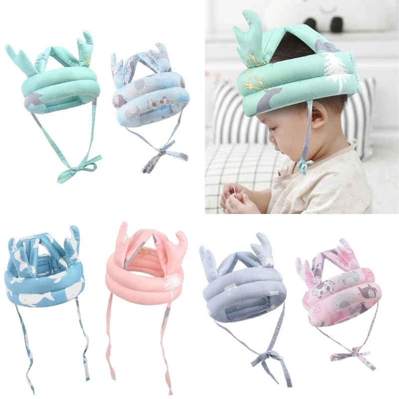 

Baby Head Protector Hat Breathable Safety Helmet Anti-shock Head Protection Adjustable Headguard for Toddlers Infant A2UB