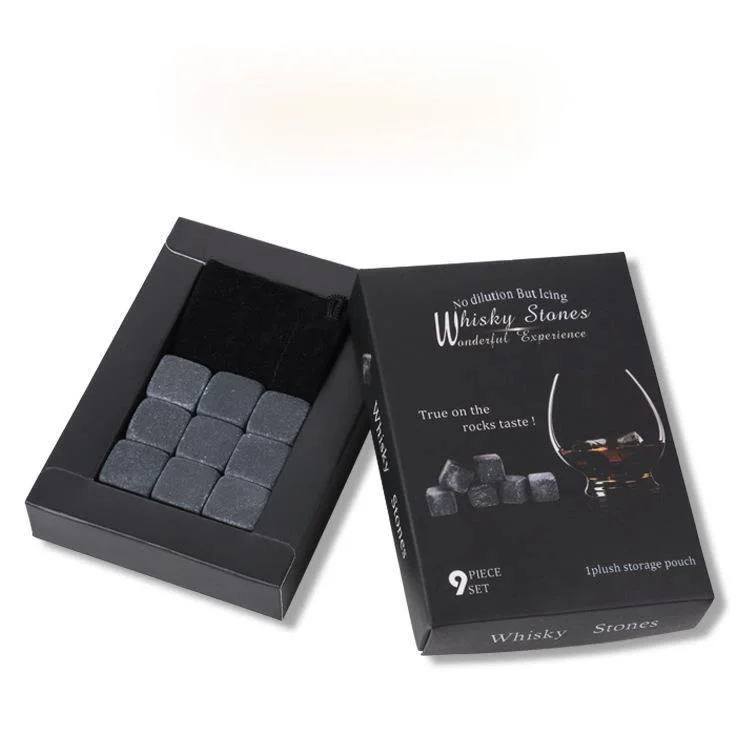 Nordic Whisky Stones Color Box 9 Pieces of Whiskey Ice Wine Stone Cooler In A |