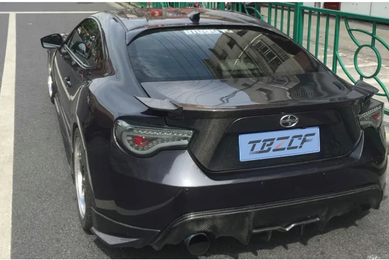 Для Toyota GT86 Subaru BRZ Scion FR-S FRP/углеродного волокна авто задний спойлер багажника крыло 2012