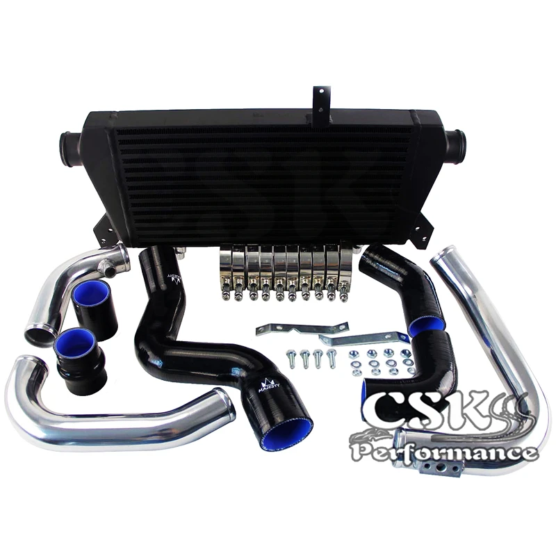 Интеркулер с передним креплением + комплект трубок для Audi A4 1 8 T Turbo B6 Quattro 02 06