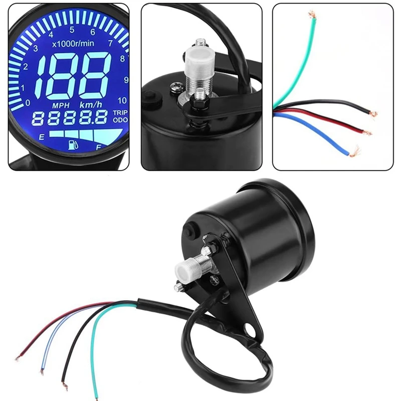 Универсальный мотоцикл 2 В постоянного тока спидометр измеритель