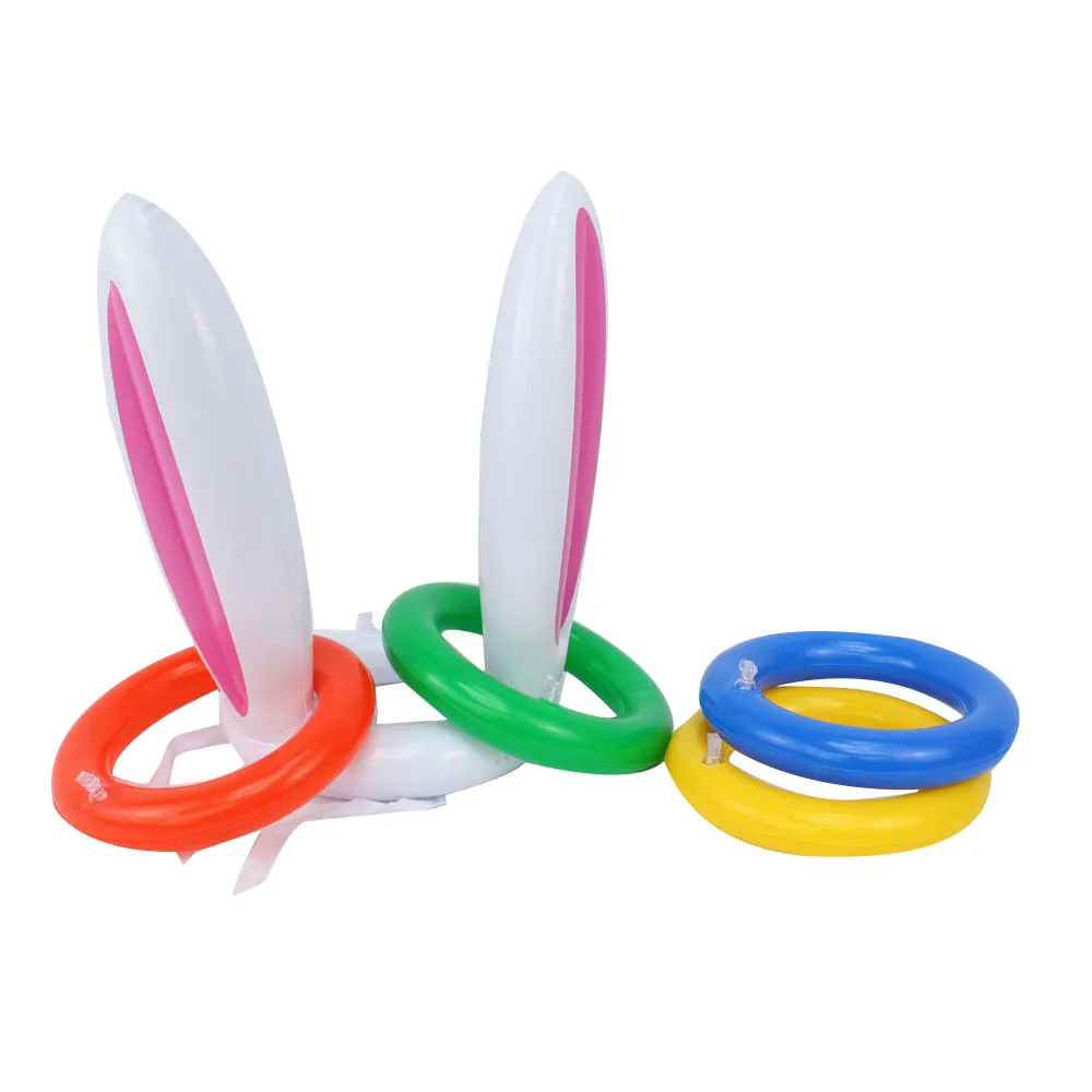 Inflatable Bunny Ears Game Hoop Kids Hoopla Easter Egg Rabbit Hat Ring Toss Family Party Toy Gift | Игрушки и хобби