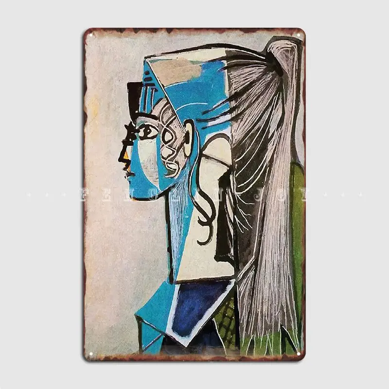 

Pablo Picasso Portrait Of Sylvette David In Green Chair Poster Metal Plaque Bar Cave Create Painting Décor Tin Sign Posters