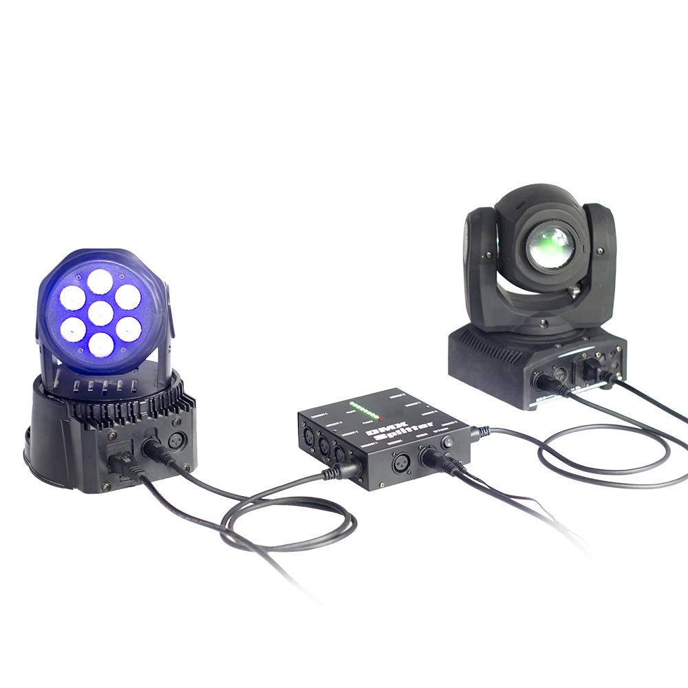 DMX512 оптический сплиттер портативный усилитель сигнала прожектора 8-канальный