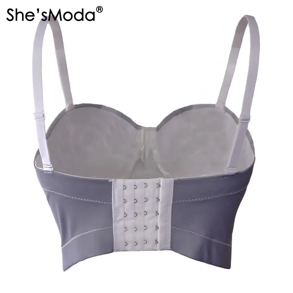 She'sModa флуоресцентный бюстгальтер для женщин бюстье бюстгальтер для ночного клуба вечерние обрезанный Топ Плюс Размер
