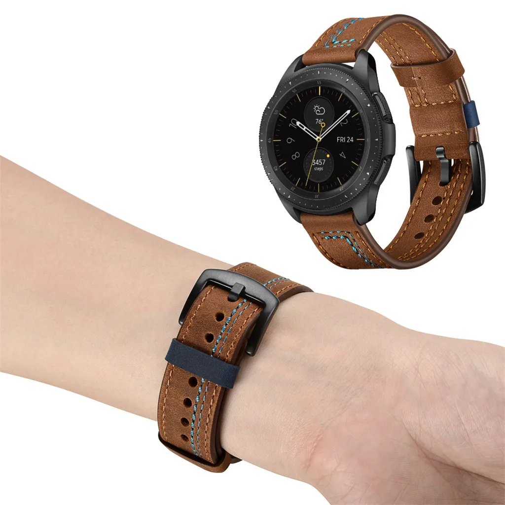 Кожаный ремешок для часов, ремешок для samsung Galaxy Watch 42 мм, ремешок для часов, ремешок для наручных часов, 3 цвета, 20 мм, 19Nov08
