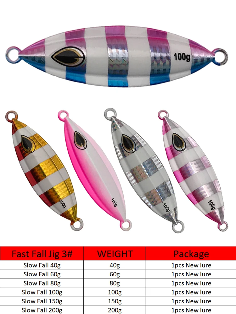 Металлическая приманка-блесна для рыбной ловли 40/60/80/100 г 5 шт. | Спорт и