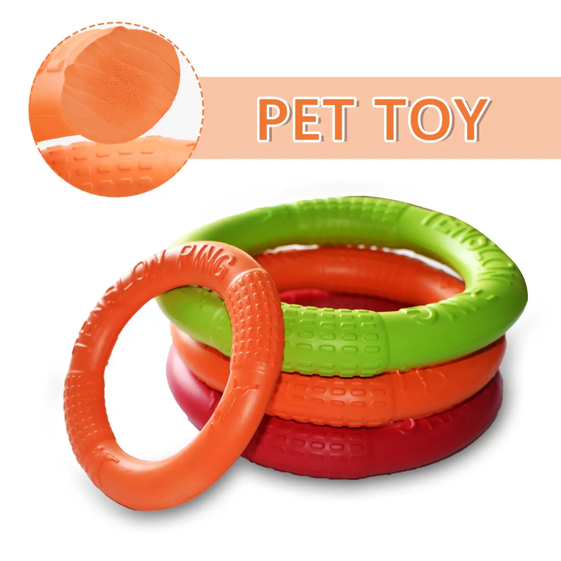 

High-quality EVA rally device bite-resistant floating toy dog training ring puppies outdoor interactive game products supply pet