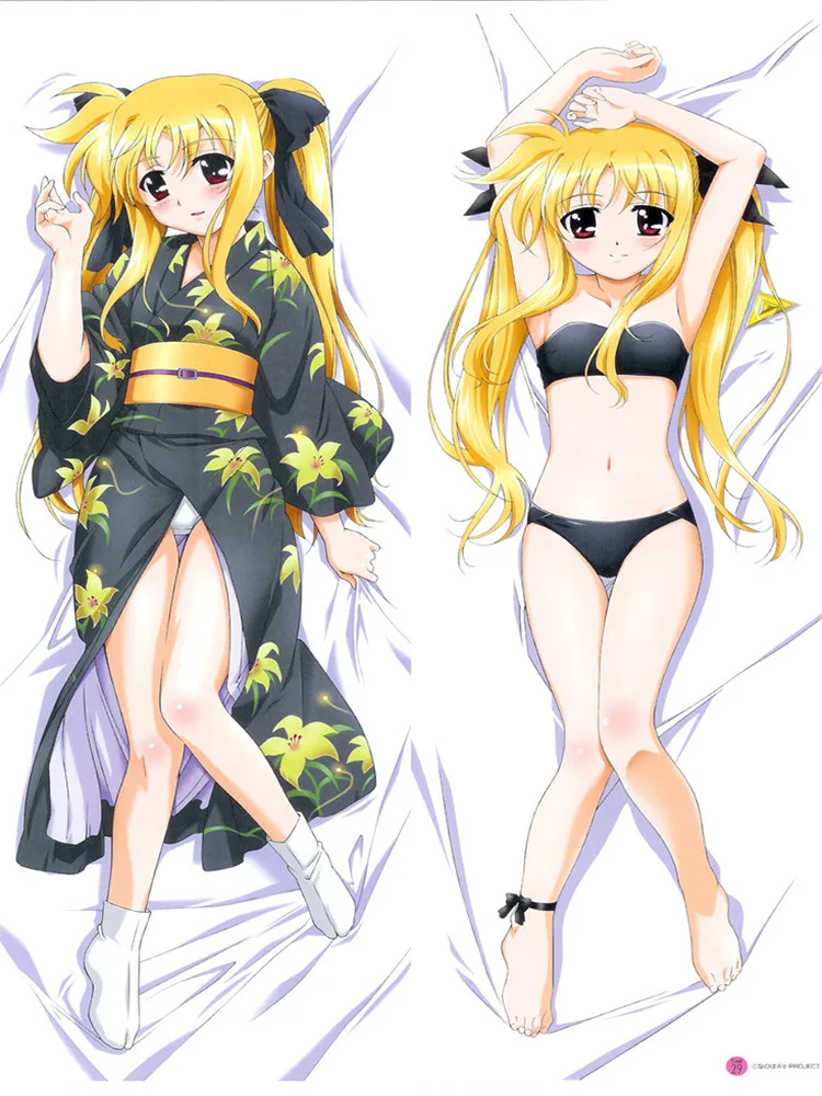 2018 July аниме Волшебная девушка Lyrical Nanoha Fate Testarossa Harlaown Подушка Dakimakura чехол