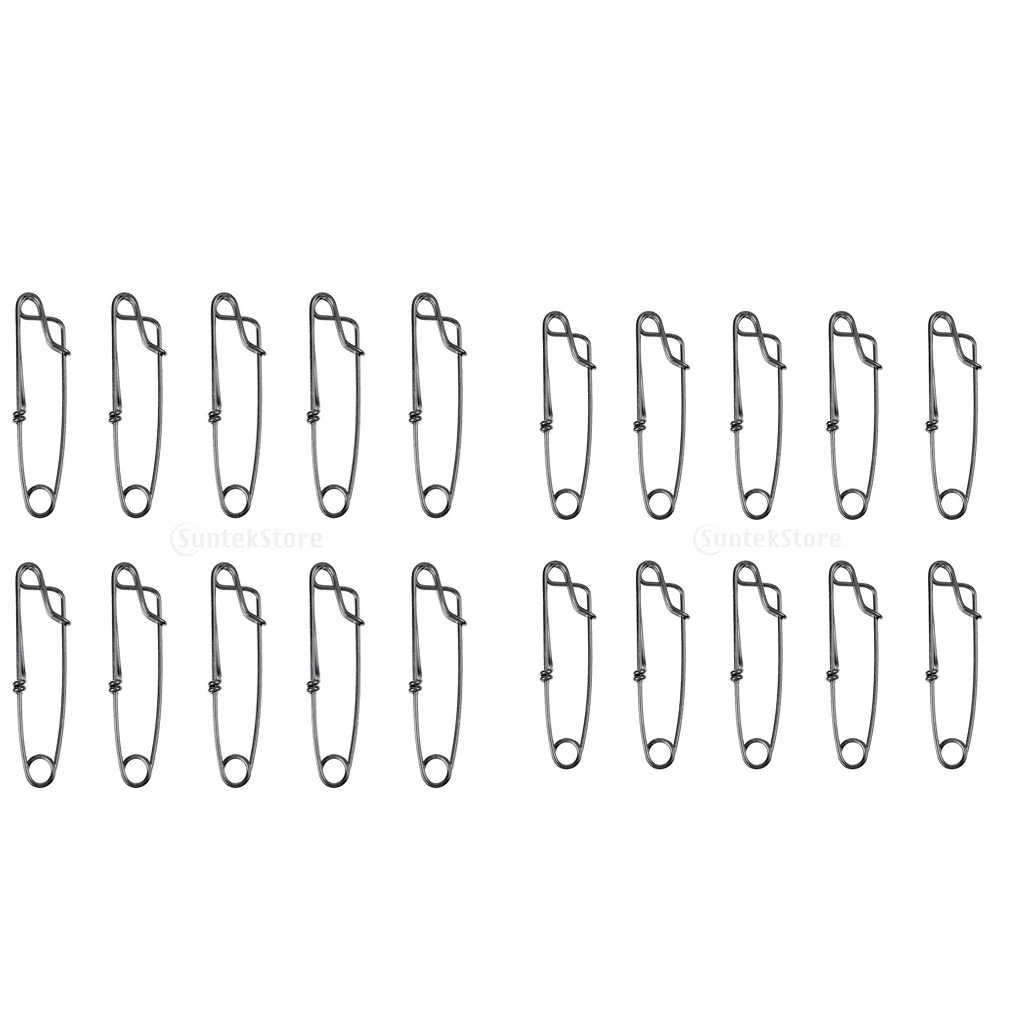 20 шт Нержавеющая сталь длинная линия удлиненный зажим для рыбалки и морских
