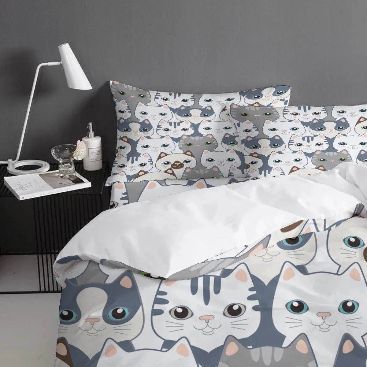 Cat Group Duvet Cover Set 2/3/4pcs Bedding Bed Sheet Pillowcases | Дом и сад