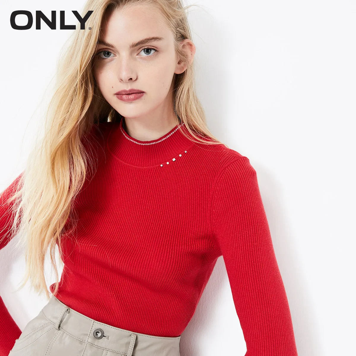 Только для женщин Slim Fit Однотонная одежда базовый вязаный | 119324567 - Цвет: SALSA