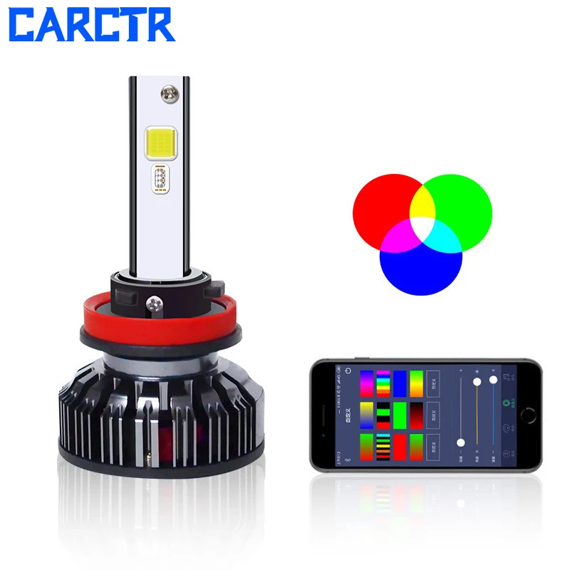 CARCTR Новый светодиодный автомобильный противотуманный фонарь RGB 7 цветов