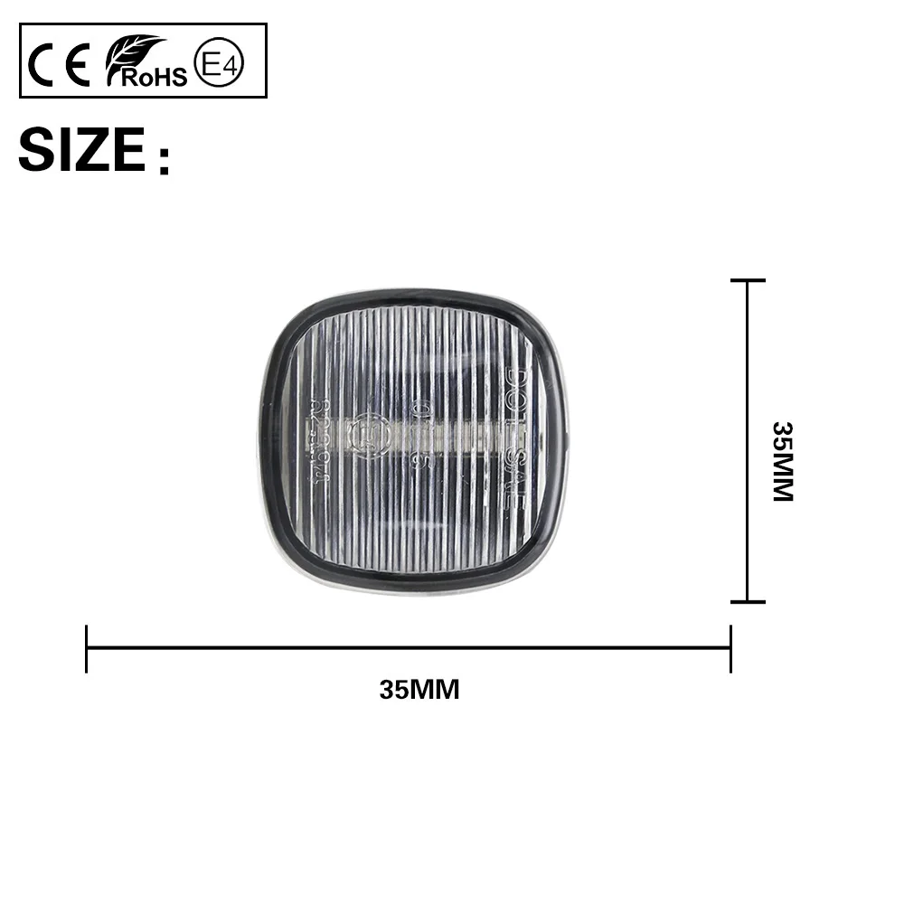 2X прозрачный СВЕТОДИОДНЫЙ боковой габаритный фонарь сигнал поворота лампа для