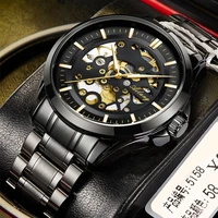 the new ailang watch mens hollow tourbillon ultra thin automatic mechanical watch genuine black technology mens watch